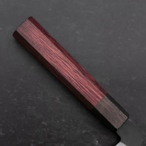 Petty Blue Steel #1 Revêtement Inox Kurouchi Manche Urushi Pourpre 150mm-[Musashi]-[Couteaux de cuisine japonais]