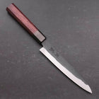 Petty Blue Steel #1 Revêtement Inox Kurouchi Manche Urushi Pourpre 150mm-[Musashi]-[Couteaux de cuisine japonais]