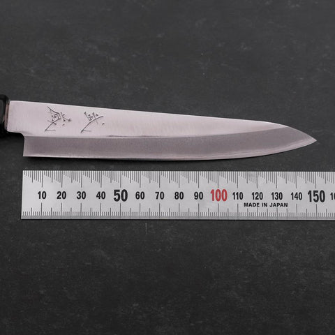 Petty Blue Steel #1 Revêtement Inox Poli Manche en Buffle et Magnolia 150mm-[Musashi]-[Couteaux de cuisine japonais]