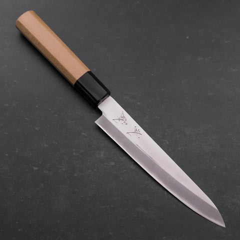 Petty Blue Steel #1 Revêtement Inox Poli Manche en Buffle et Magnolia 150mm-[Musashi]-[Couteaux de cuisine japonais]