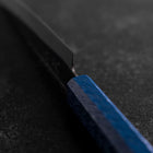 Petty Blue Steel #1 Revêtement inox Kurouchi Manche Urushi Bleu 150mm-[Musashi]-[Couteaux de cuisine japonais]