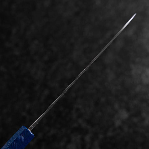 Petty Blue Steel #1 Revêtement inox Kurouchi Manche Urushi Bleu 150mm-[Musashi]-[Couteaux de cuisine japonais]
