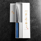 Petty Blue Steel #1 Revêtement inox Kurouchi Manche Urushi Bleu 150mm-[Musashi]-[Couteaux de cuisine japonais]