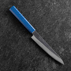 Petty Blue Steel #1 Revêtement inox Kurouchi Manche Urushi Bleu 150mm-[Musashi]-[Couteaux de cuisine japonais]