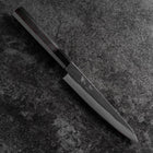 Petty Blue Steel #1 Revêtement inox Kurouchi Manche en Buffle et Ébène 150mm-[Musashi]-[Couteaux de cuisine japonais]
