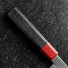 Petty Blue Steel #1 Revêtement inox Poli Manche Urushi Rouge Noir 150mm-[Musashi]-[Couteaux de cuisine japonais]