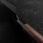 Petty Blue Steel #2 Kurouchi Manche en Buffle et Noyer 135mm-[Musashi]-[Couteaux de cuisine japonais]