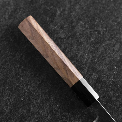 Petty Blue Steel #2 Kurouchi Manche en Buffle et Noyer 135mm-[Musashi]-[Couteaux de cuisine japonais]