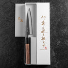 Petty Blue Steel #2 Kurouchi Manche en Buffle et Noyer 135mm-[Musashi]-[Couteaux de cuisine japonais]