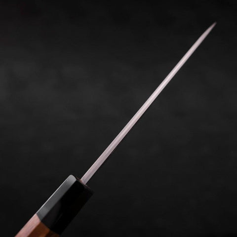 Petty Blue Steel #2 Nashiji Revêtement Inox Manche en Buffle et Bois de Teck 135mm-[Musashi]-[Couteaux de cuisine japonais]