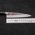 Petty Blue Steel #2 Nashiji Revêtement Inox Manche en Buffle et Bois de Teck 135mm-[Musashi]-[Couteaux de cuisine japonais]