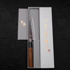 Petty Blue Steel #2 Nashiji Revêtement Inox Manche en Buffle et Bois de Teck 135mm-[Musashi]-[Couteaux de cuisine japonais]