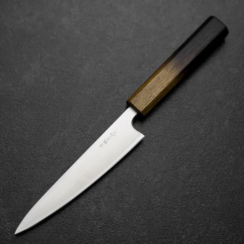 Petty Blue Super Poli Manche Yaki Urushi 135mm-[Musashi]-[Couteaux de cuisine japonais]