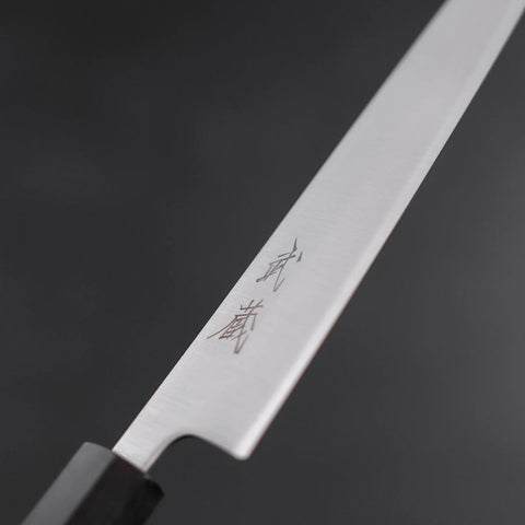 Petty Blue Super Poli Manche en Ébène 150mm-[Musashi]-[Couteaux de cuisine japonais]