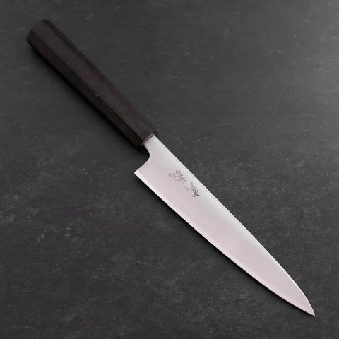Petty Blue Super Poli Manche en Ébène 150mm-[Musashi]-[Couteaux de cuisine japonais]