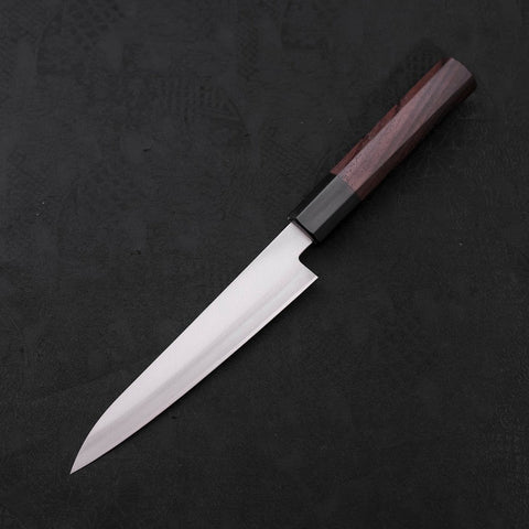Petty Blue Super Poli Revêtement Inox Manche en Bois de Rose 150mm-[Musashi]-[Couteaux de cuisine japonais]