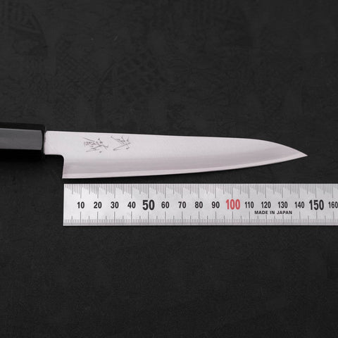 Petty Blue Super Poli Revêtement Inox Manche en Bois de Rose 150mm-[Musashi]-[Couteaux de cuisine japonais]