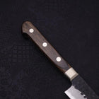 Petty Blue Super Revêtement Inox Kurouchi Tsuchime Manche Occidental Marron 135mm-[Musashi]-[Couteaux de cuisine japonais]