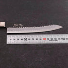 Petty Blue Super Revêtement Inox Kurouchi Tsuchime Manche Occidental Rouge 150mm-[Musashi]-[Couteaux de cuisine japonais]