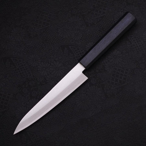 Petty Blue Super Revêtement Inox Poli Manche Urushi Bleu Sombre 145mm-[Musashi]-[Couteaux de cuisine japonais]
