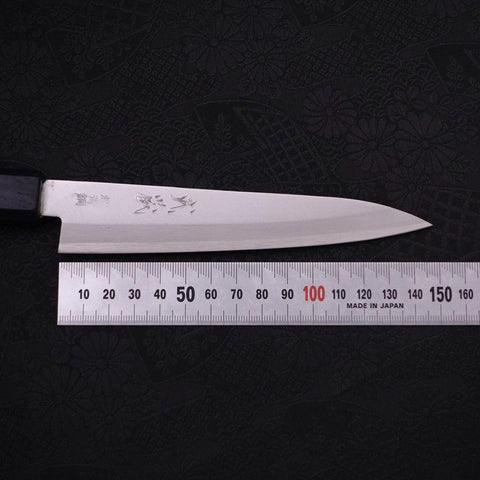 Petty Blue Super Revêtement Inox Poli Manche Urushi Bleu Sombre 145mm-[Musashi]-[Couteaux de cuisine japonais]