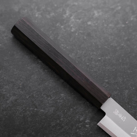 Petty Blue Super Revêtement Inox Poli Manche en Buffle et Ébène 145mm-[Musashi]-[Couteaux de cuisine japonais]