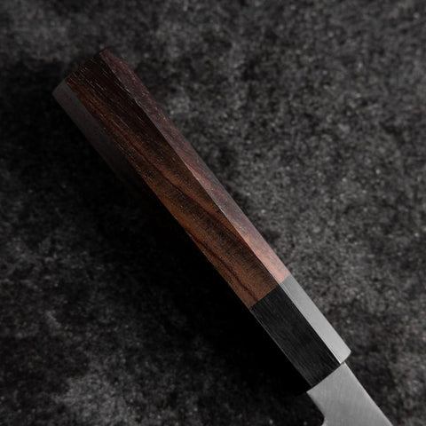 Petty Blue Super Revêtement inox Poli Manche en Bois de Rose 150mm-[Musashi]-[Couteaux de cuisine japonais]