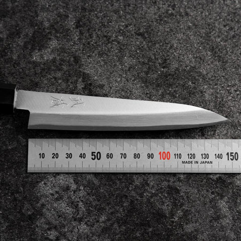 Petty Blue Super Revêtement inox Poli Manche en Bois de Rose 150mm-[Musashi]-[Couteaux de cuisine japonais]