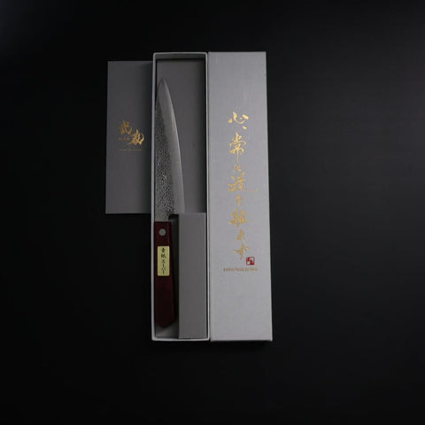 Petty Blue Super Tsuchime Manche Occidental Rouge 150mm-[Musashi]-[Couteaux de cuisine japonais]