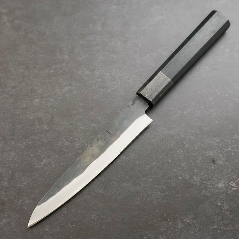 Petty Blue steel #1 Stainless Clad Kurouchi Black Dark Blue Urushi Handle 150mm-[Musashi]-[Couteaux de cuisine japonais]
