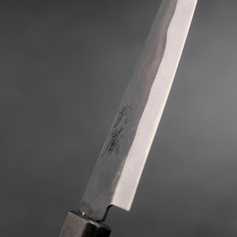 Petty Blue steel #1 Stainless Clad Kurouchi Black Dark Blue Urushi Handle 150mm-[Musashi]-[Couteaux de cuisine japonais]