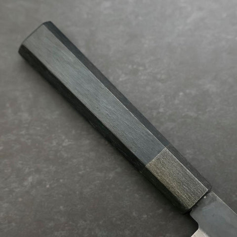 Petty Blue steel #1 Stainless Clad Kurouchi Black Dark Blue Urushi Handle 150mm-[Musashi]-[Couteaux de cuisine japonais]