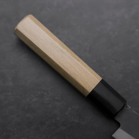 Petty Blue steel #1 Stainless Clad Kurouchi Buffalo Magnolia Handle 150mm-[Musashi]-[Couteaux de cuisine japonais]