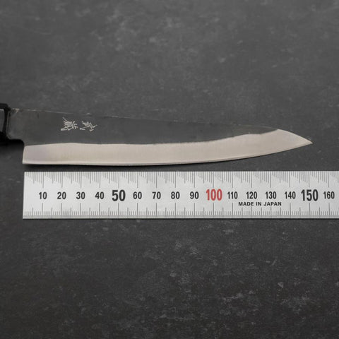 Petty Blue steel #1 Stainless Clad Kurouchi Buffalo Magnolia Handle 150mm-[Musashi]-[Couteaux de cuisine japonais]