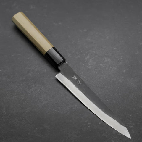 Petty Blue steel #1 Stainless Clad Kurouchi Buffalo Magnolia Handle 150mm-[Musashi]-[Couteaux de cuisine japonais]