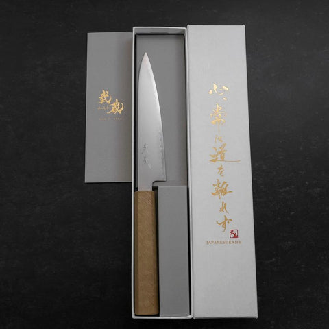 Petty Chromax Poli Manche Urushi Blanc 150mm-[Musashi]-[Couteaux de cuisine japonais]