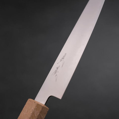 Petty Chromax Polished Manche Urushi Blanc 150mm-[Musashi]-[Couteaux de cuisine japonais]