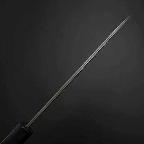 Petty Cobalt Stainless Kurouchi Damas Manche en Buffle et Ébène 150mm-[Musashi]-[Couteaux de cuisine japonais]