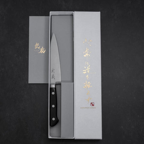 Petty Molybdenum Poli Manche Occidental Noir 120mm-[Musashi]-[Couteaux de cuisine japonais]