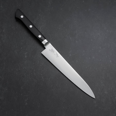 Petty Molybdenum Poli Manche Occidental Noir 150mm-[Musashi]-[Couteaux de cuisine japonais]
