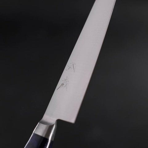 Petty Molybdenum Polished Western Blue Handle 120mm-[Musashi]-[Couteaux de cuisine japonais]