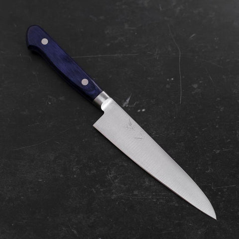 Petty Molybdenum Polished Western Blue Handle 120mm-[Musashi]-[Couteaux de cuisine japonais]