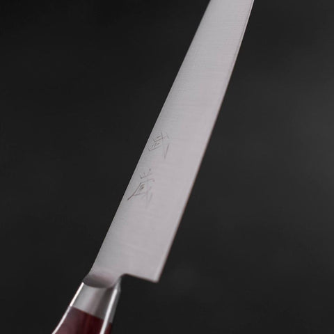 Petty Molybdenum Polished Western Red Handle 120mm-[Musashi]-[Couteaux de cuisine japonais]