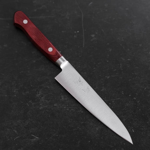 Petty Molybdenum Polished Western Red Handle 120mm-[Musashi]-[Couteaux de cuisine japonais]