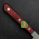 Petty Revêtement Inox Blue Super Poli Manche Occidental Rouge et Noir 150mm-[Musashi]-[Couteaux de cuisine japonais]