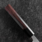Petty Revêtement Inox White Steel #2 Poli Manche en Buffle et Ébène 170mm-[Musashi]-[Couteaux de cuisine japonais]