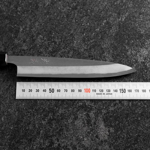 Petty Revêtement Inox White Steel #2 Poli Manche en Buffle et Ébène 170mm-[Musashi]-[Couteaux de cuisine japonais]