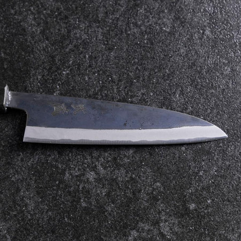 Petty Revêtement inox Blue Steel #2 Kurouchi Manche Urushi Pourpre 150mm-[Musashi]-[Couteaux de cuisine japonais]