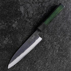 Petty Revêtement inox Blue Steel #2 Kurouchi Manche Urushi Vert 150mm-[Musashi]-[Couteaux de cuisine japonais]