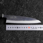 Petty Revêtement inox Blue Steel #2 Kurouchi Manche Urushi Vert 150mm-[Musashi]-[Couteaux de cuisine japonais]
